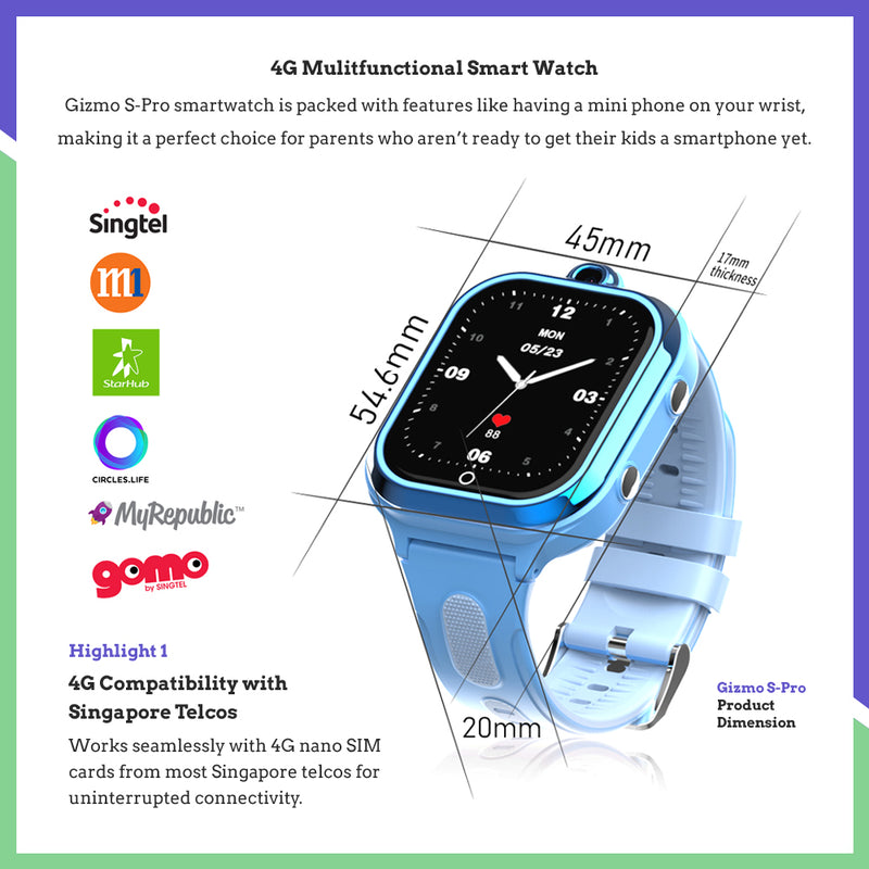 4G Kids Smart Watch - Gizmo S-Pro