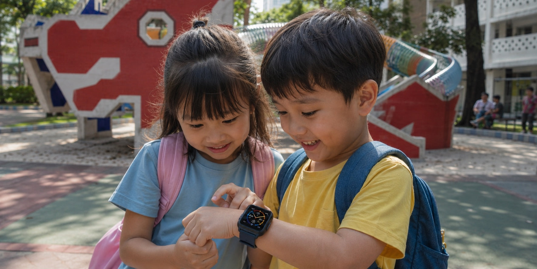 Children using Gizmo Kids smartwatches