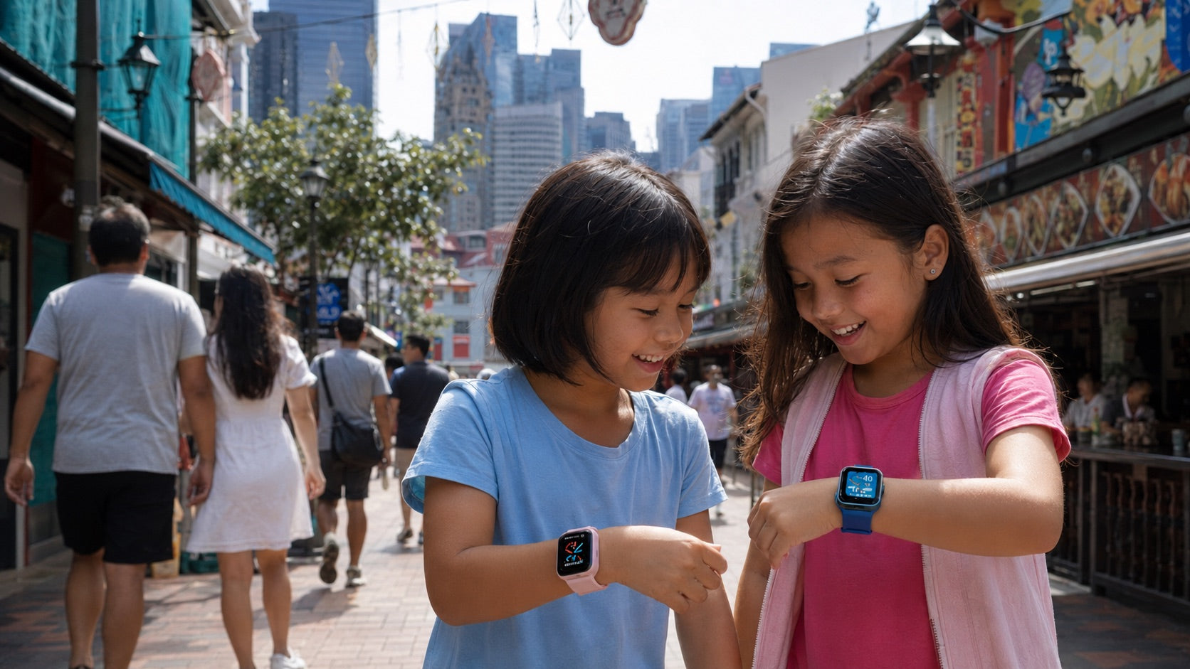Children using Gizmo Kids smartwatches